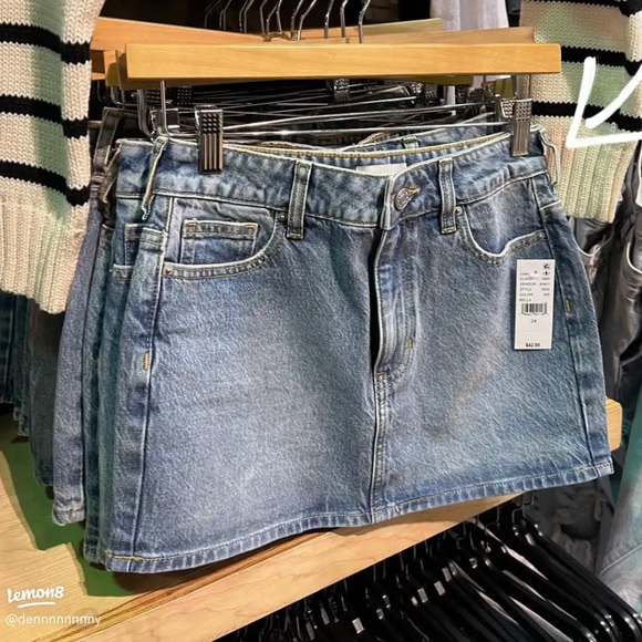 PacSun Dresses & Skirts - Lot of 2 Pac Sun Blue Jean Mini skirts size 23. Soo cute!